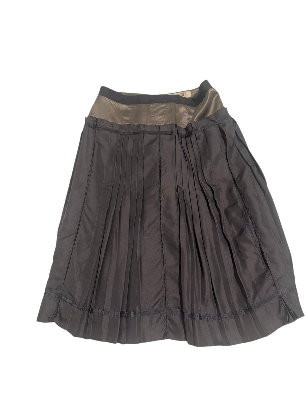 BCBGMaxAzria Pleated A-Line Skirt - Charcoal